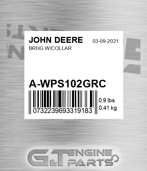 A-WPS102GRC Brng W/collar for JOHN DEERE
