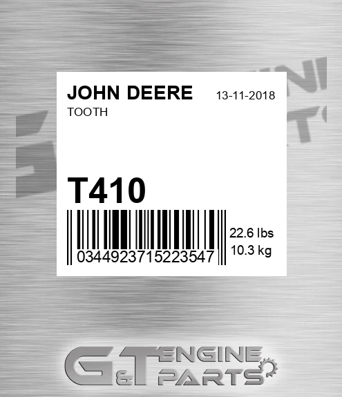 T410 Tooth for JOHN DEERE