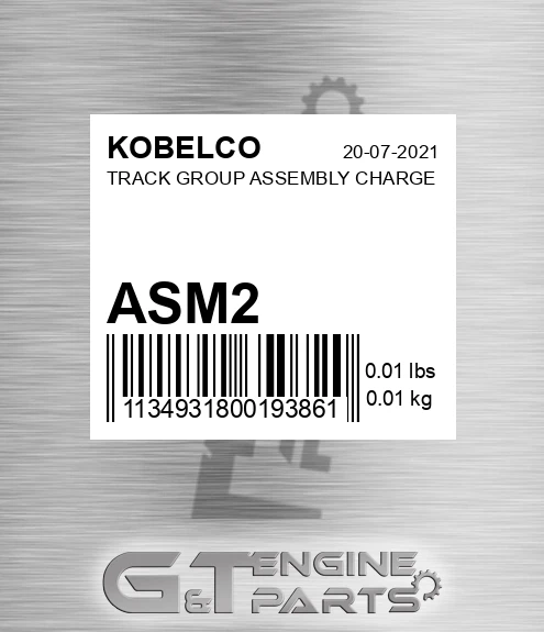 ASM2 KOBELCO Track Group Assembly Charge