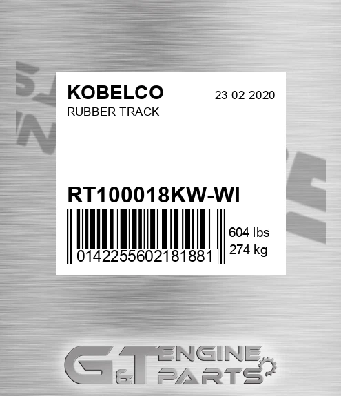 RT100018KW-WI Rubber Track