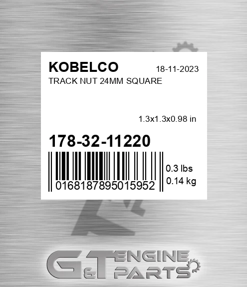 178-32-11220 Track Nut 24mm Square