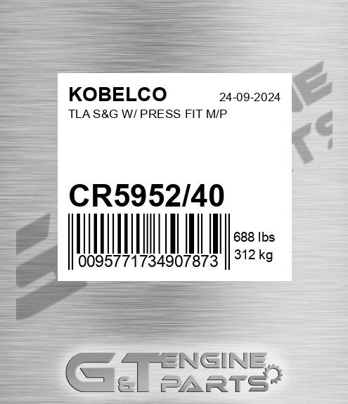 CR5952/40 Tla S&g W/ Press Fit M/p