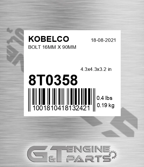 8T0358 Bolt 16mm X 90mm