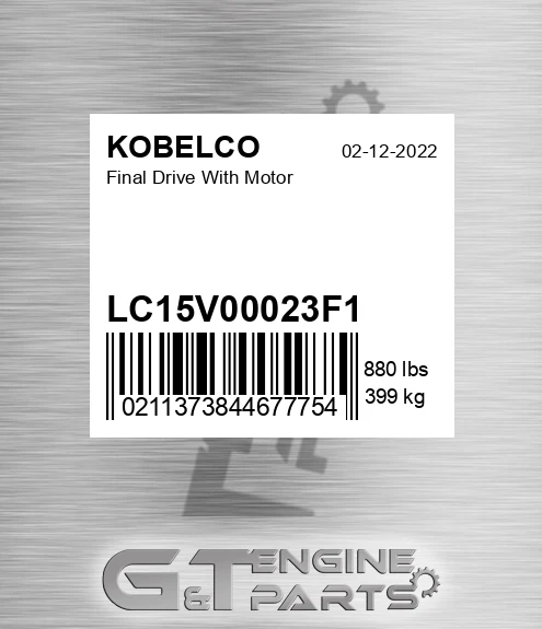 LC15V00023F1 Final Drive With Motor for KOBELCO