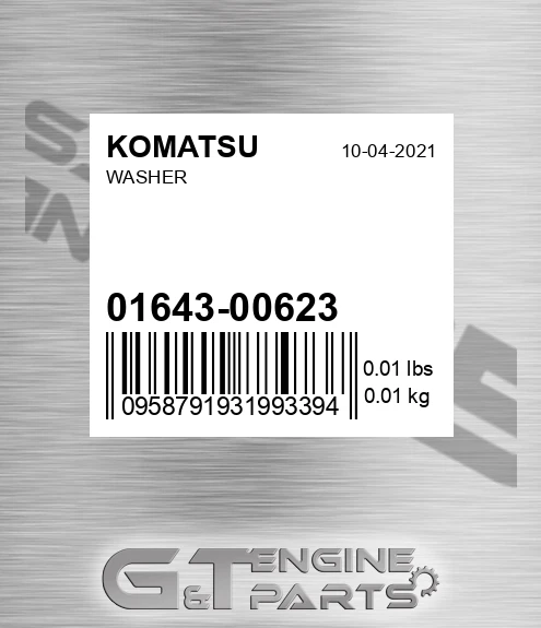 01643-00623 Washer for KOMATSU