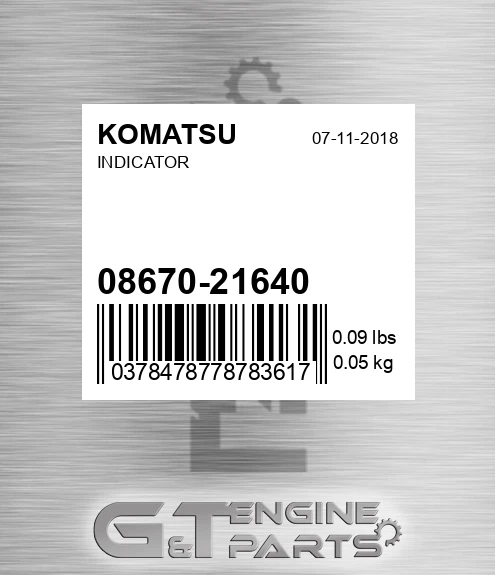 08670-21640 Indicator for KOMATSU