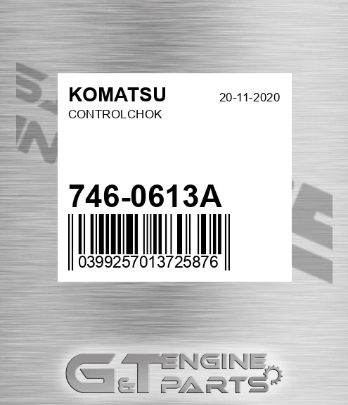 746-0613A Controlchok for KOMATSU