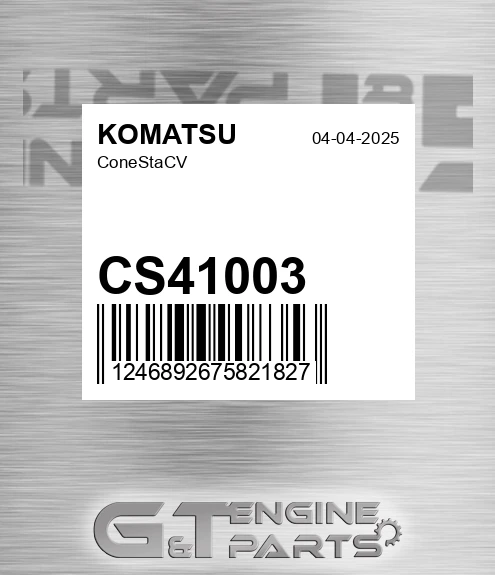 CS41003 KOMATSU Conestacv