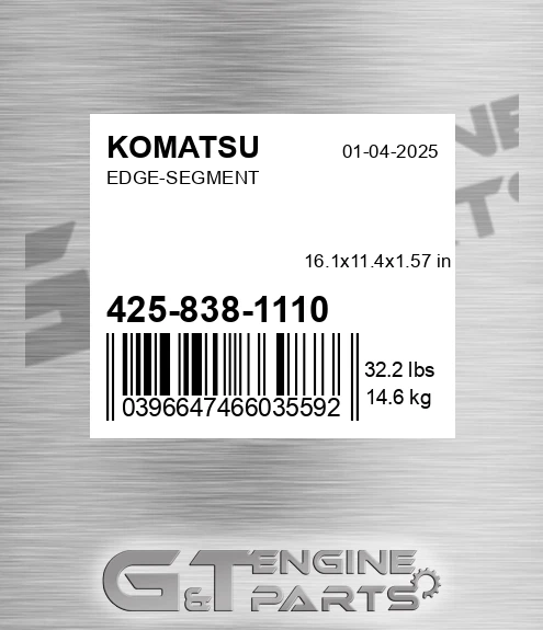 425-838-1110 Edge-segment for KOMATSU