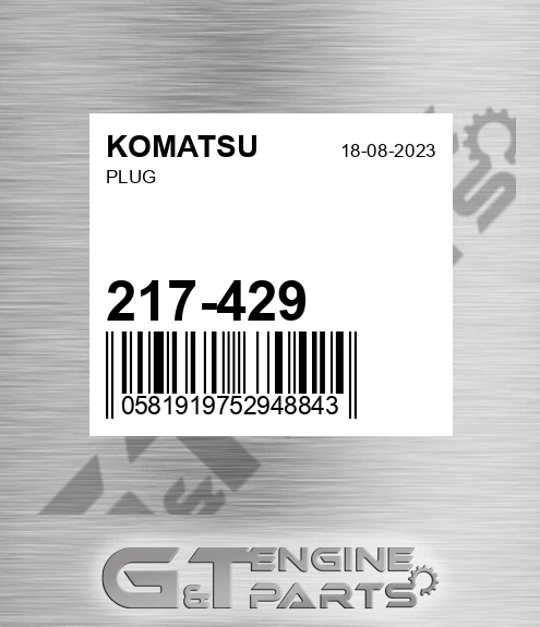 217-429 Plug for KOMATSU