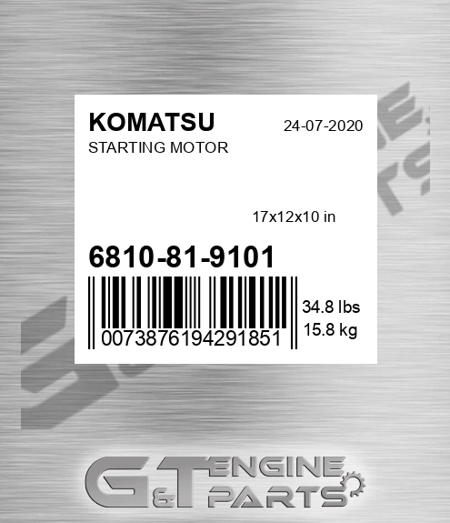 681-081-9101 Starting Motor for KOMATSU