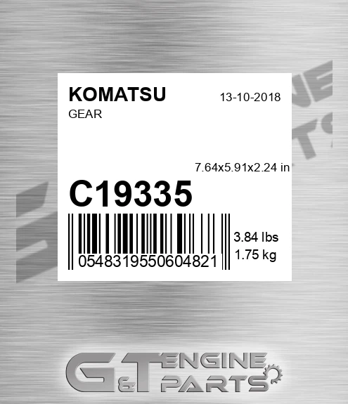 C19335 KOMATSU Gear