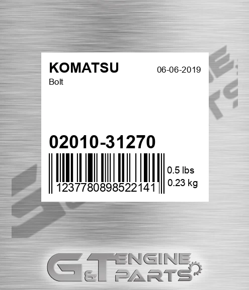 02010-31270 Bolt for KOMATSU
