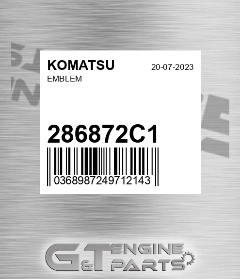 286872C1 Emblem for KOMATSU