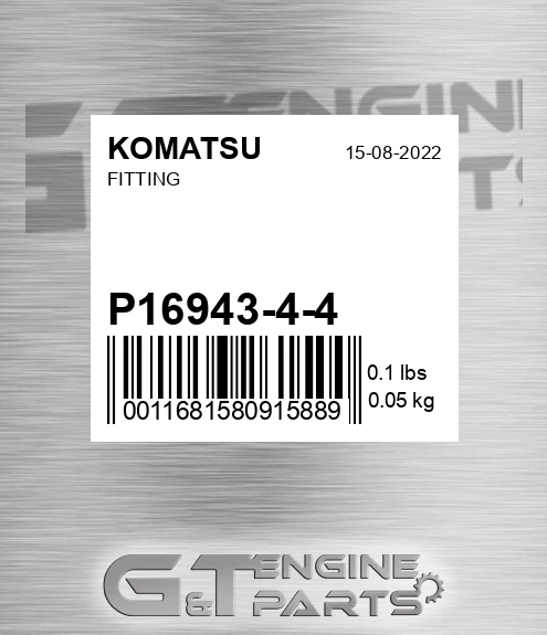 P16943-4-4 Fitting