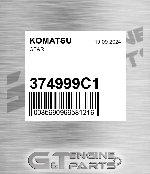 374999C1 KOMATSU Gear