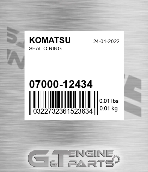 07000-12434 Seal O Ring for KOMATSU