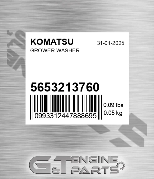 565-32-13760 Grower Washer for KOMATSU