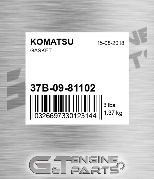 37B-09-81102 Gasket for KOMATSU