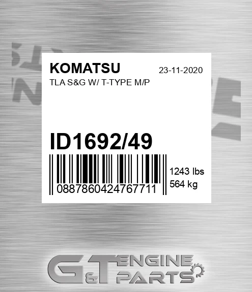 ID1692/49 Tla S&g W/ T-type M/p