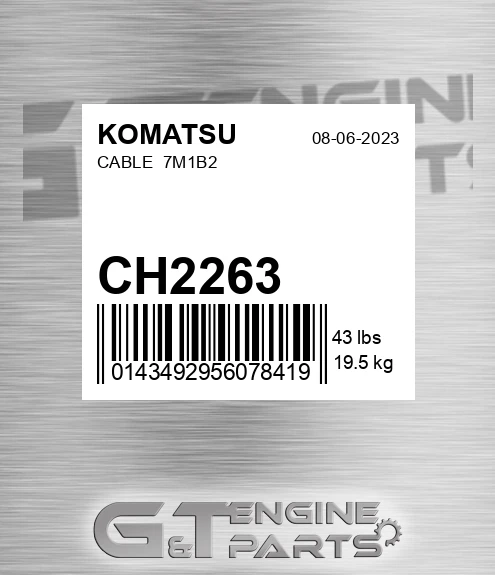 CH2263 Cable 7m1b2 for KOMATSU