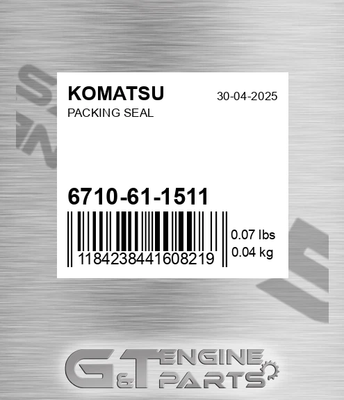 6710-61-1511 Seal for KOMATSU