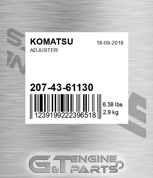 207-43-61130 Adjuster for KOMATSU