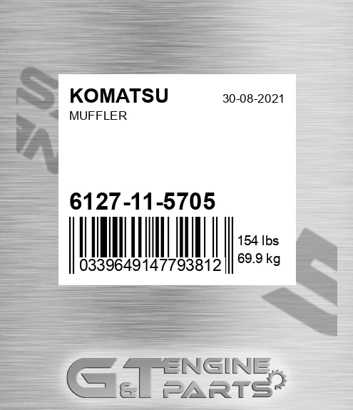 6127-11-5705 Muffler for KOMATSU