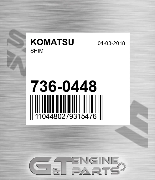 736-0448 Shim for KOMATSU