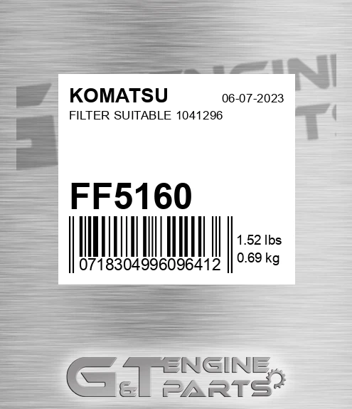 FF5160 Filter Suitable 1041296