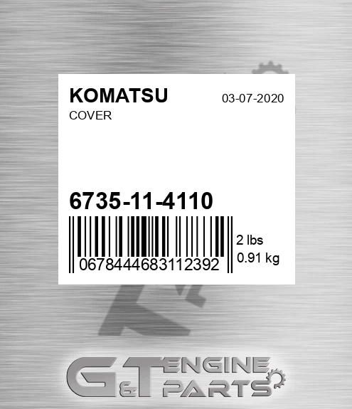 6735-11-4110 Cover for KOMATSU