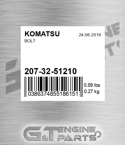 207-32-51210 Bolt