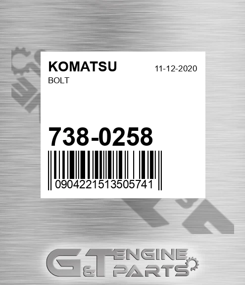 738-0258 Bolt for KOMATSU