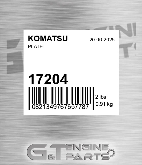 17204 Plate for KOMATSU