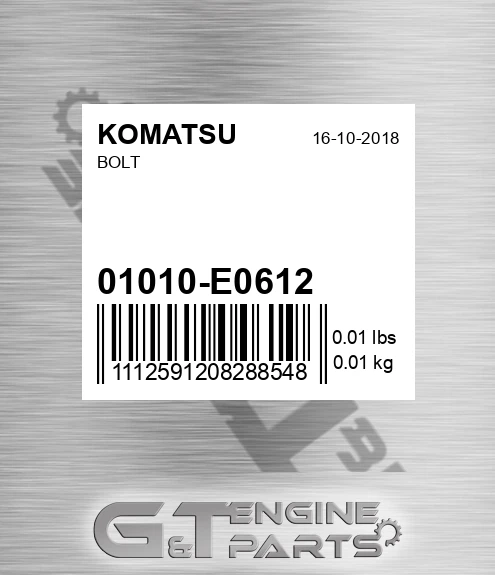 01010-E0612 Bolt