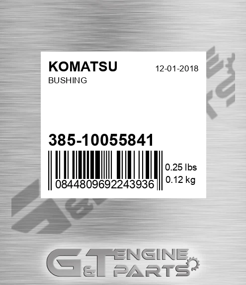 385-10055841 Bushing for KOMATSU