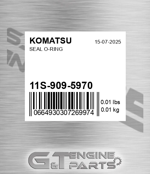11S-909-5970 Seal O-ring for KOMATSU