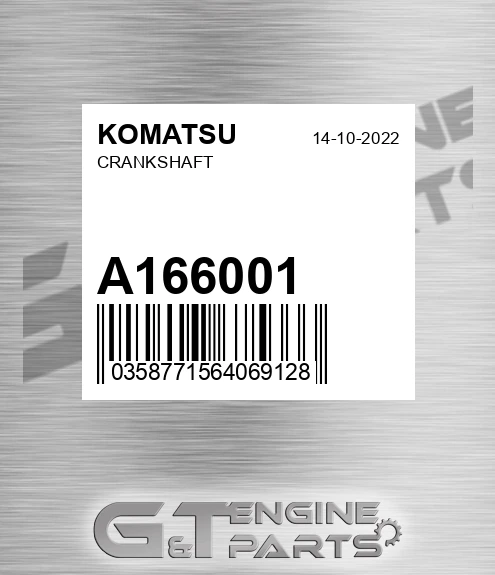 A166001 Crankshaft