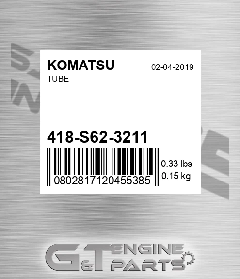 418-S62-3211 Tube for KOMATSU