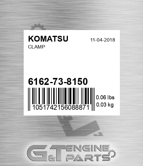 6162-73-8150 Clamp for KOMATSU