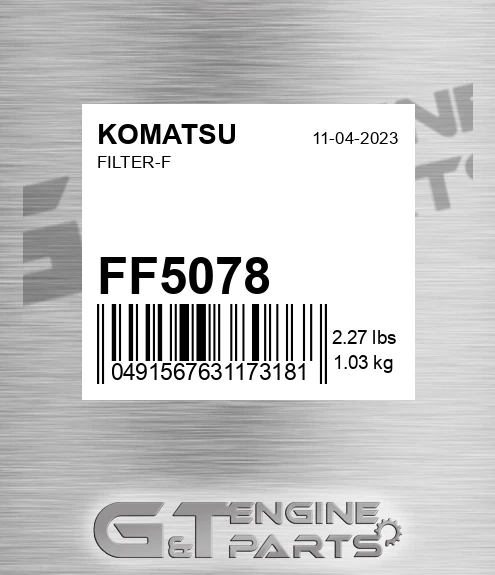 FF5078 KOMATSU Filter-f