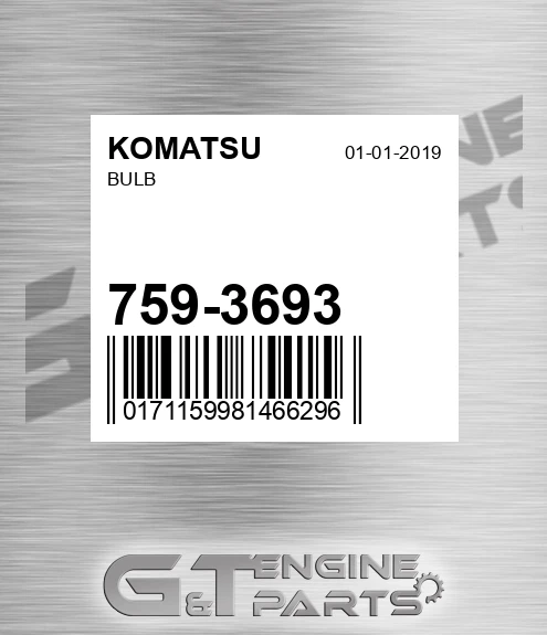 759-3693 Bulb for KOMATSU