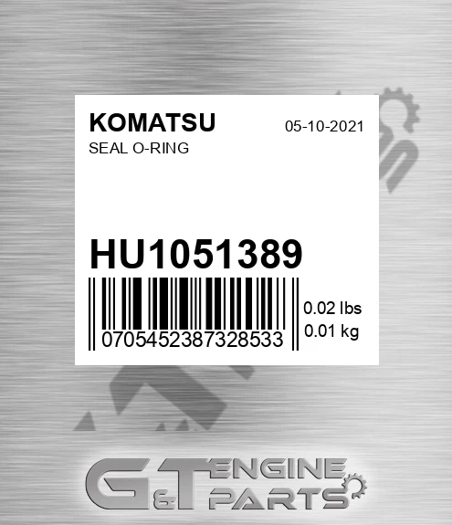 HU1051389 Seal O-ring for KOMATSU