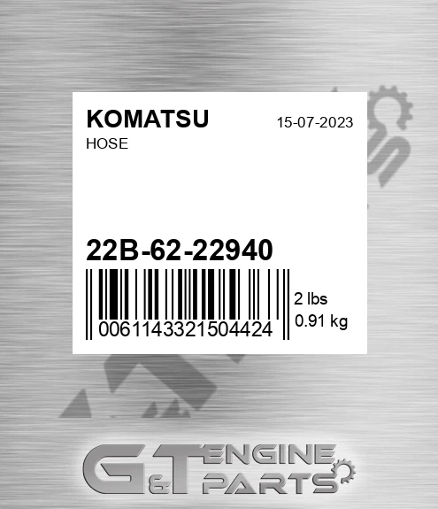 22B-62-22940 Hose for KOMATSU