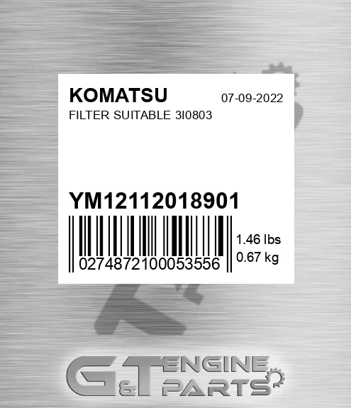 YM12112018901 Filter Suitable 3i0803