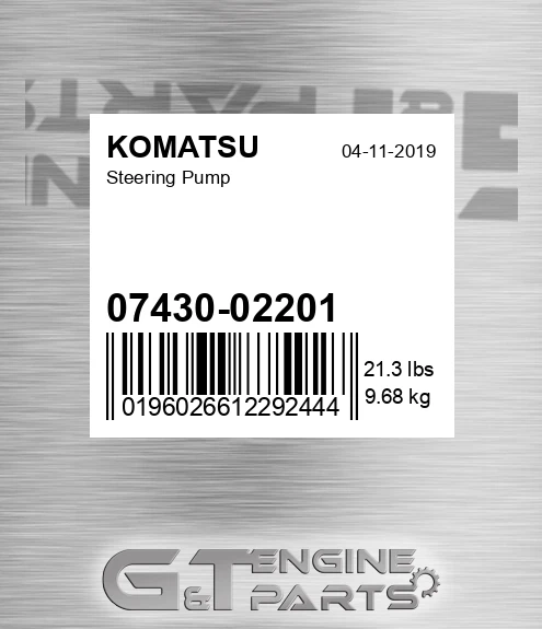 07430-02201 Pump Assembly for KOMATSU
