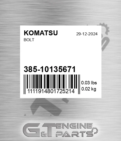 385-10135671 Bolt