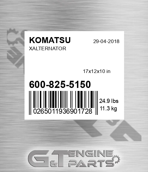 600-825-5150 Xalternator for KOMATSU