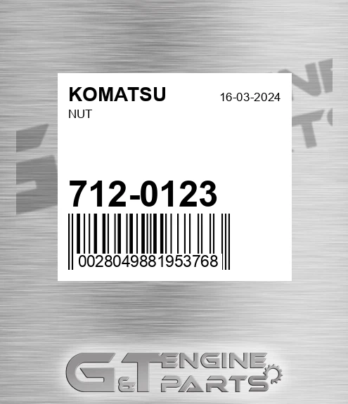 712-0123 Nut for KOMATSU