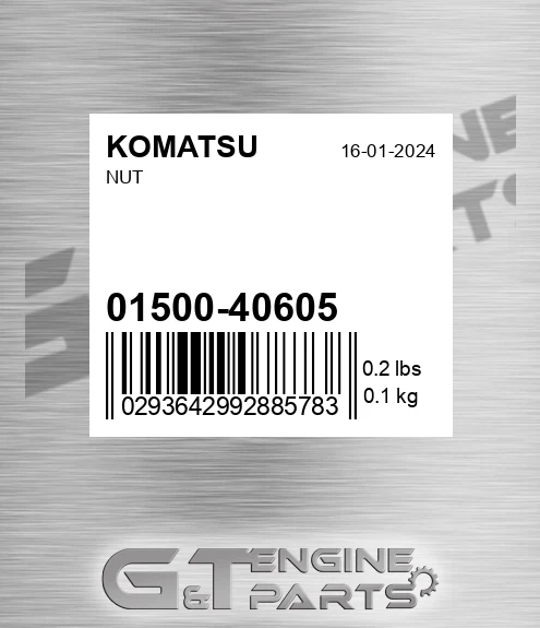 0150040605 Nut for KOMATSU